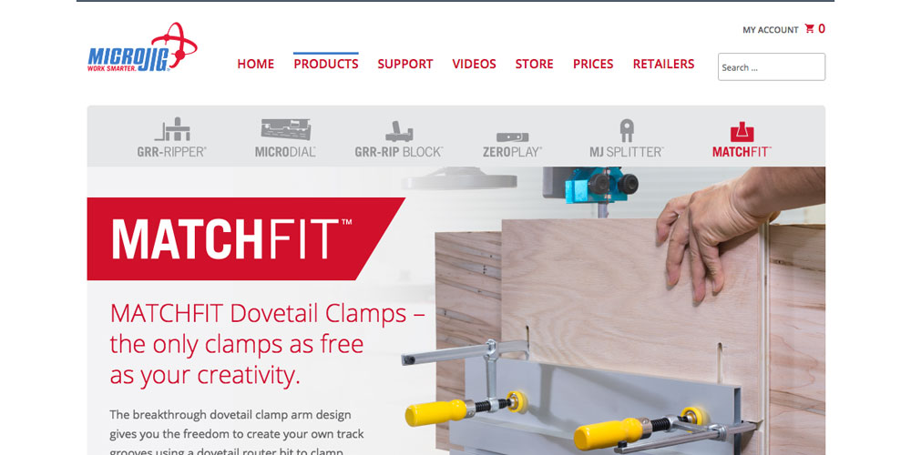 Screenshot of the Matchfit landing page.